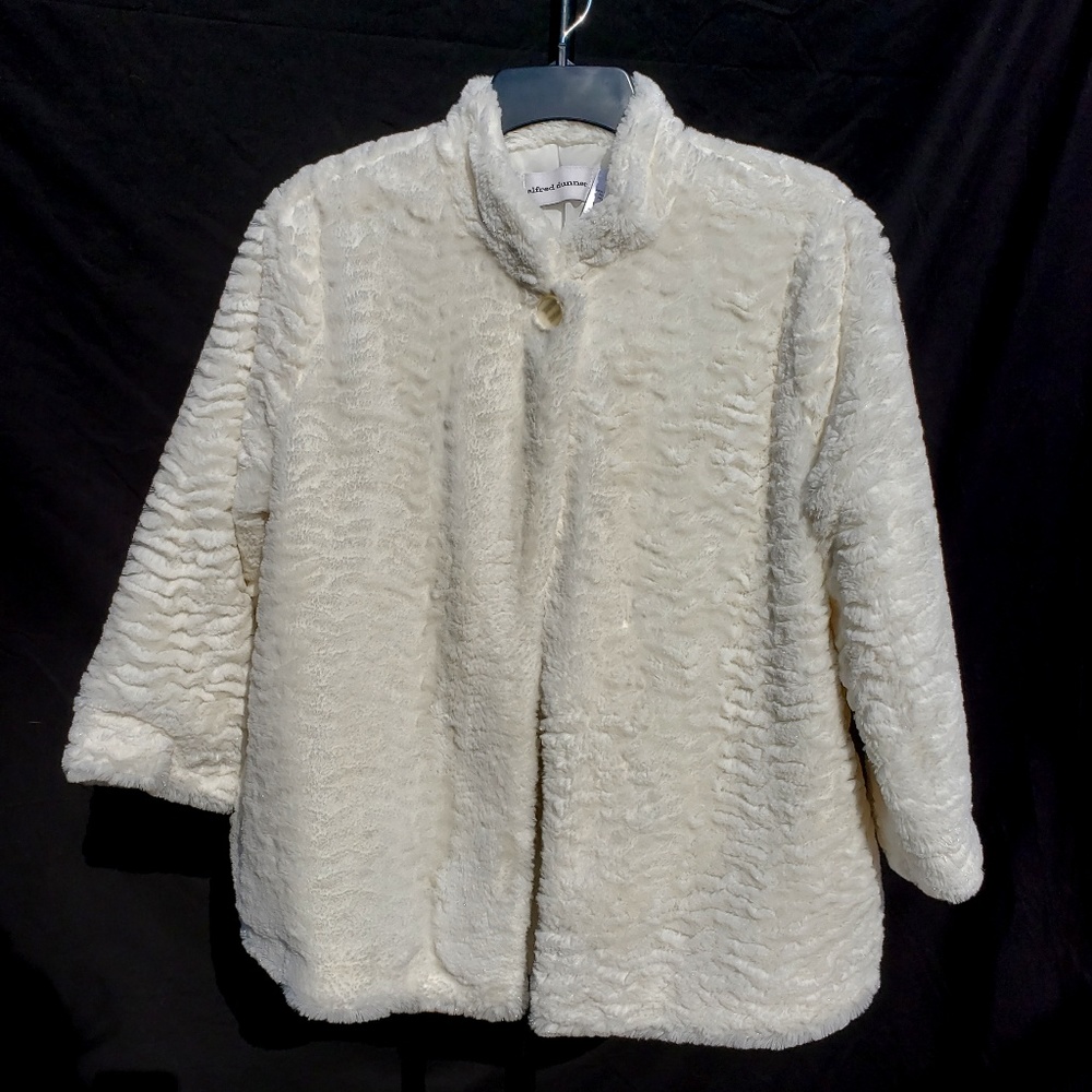 White Faux Fur Coat - 8